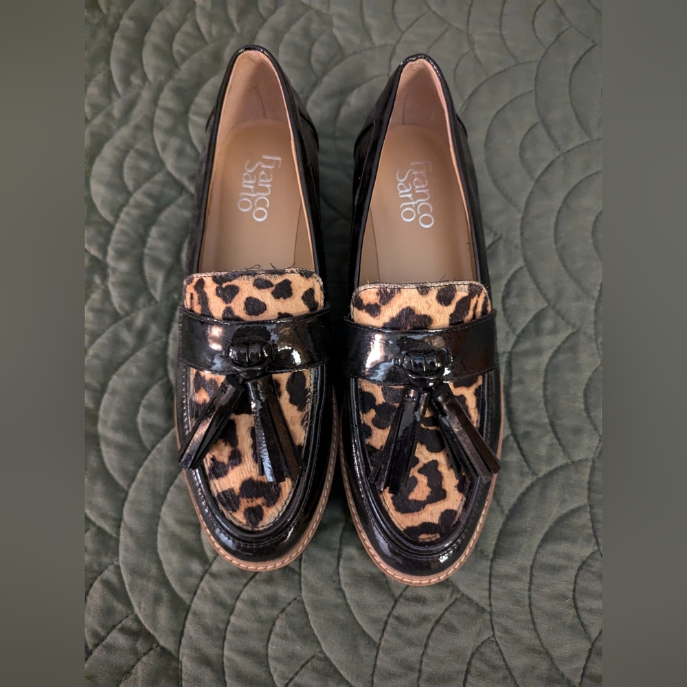Franco Sarto Leopard Loafers